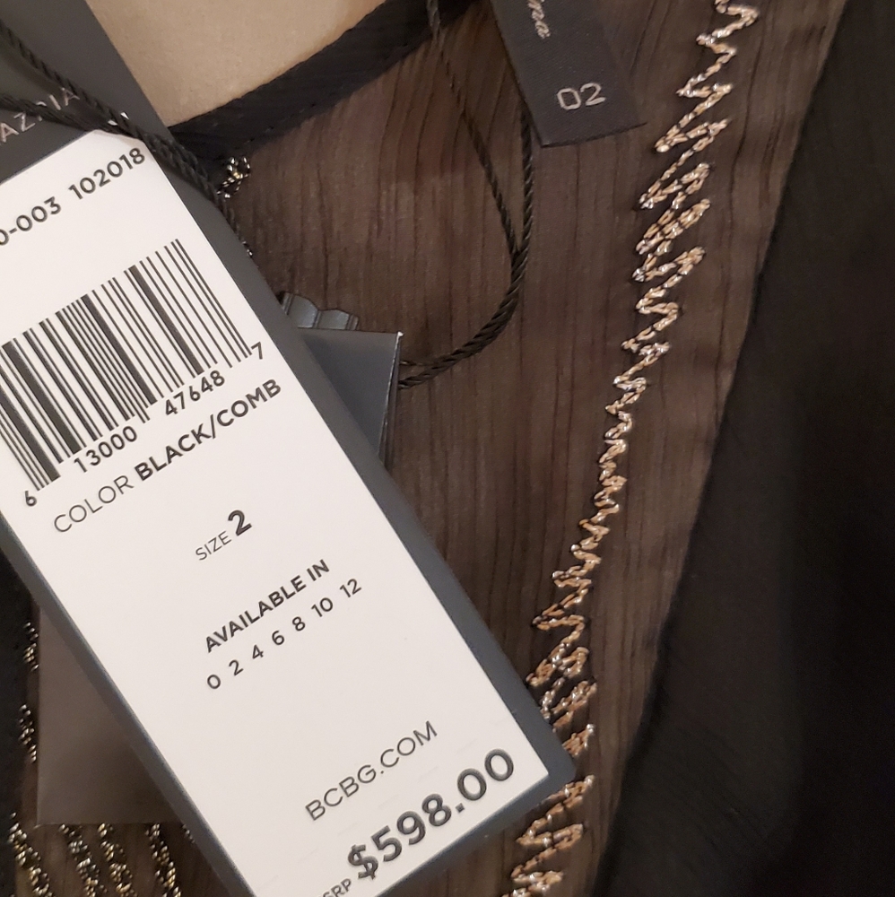 BCBG MAXAZRIA Embroidered Maxi Dress 2 NWT - Picture 3 of 6